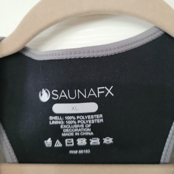 SaunaFX Vest XL Black Slimming Neoprene Sauna Exercise Full Zip Suit Top Womens - Picture 2 of 4